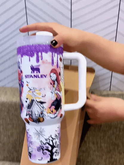 Yalvion™ Sally x Jack Skellington 40oz Tumbler